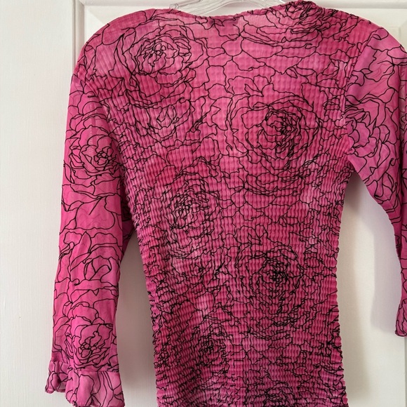 🍁Cache Elegant Pink Floral Women's Top - Picture 5 of 7
